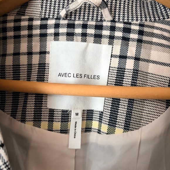 Anthropologie Avec Les Filles Long Lined Plaid Trench Coat Outerwear, Medium - Picture 8 of 16